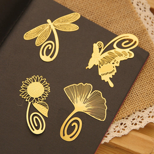 butterfly dragonfly metal bookmark