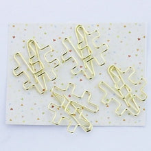 Load image into Gallery viewer, Gold Paper Clips Pin Metal Clip Bookmarks