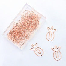 Load image into Gallery viewer, Rose Gold Paper Clips Diamond/envelop/heart/ Bookmark