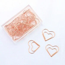 Load image into Gallery viewer, Rose Gold Paper Clips Diamond/envelop/heart/ Bookmark