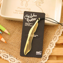 Load image into Gallery viewer, Metal bookmark Gold plated