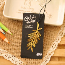 Load image into Gallery viewer, Metal bookmark Gold plated