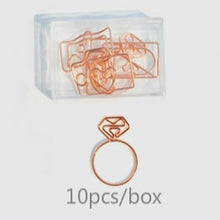Load image into Gallery viewer, Rose Gold Paper Clips Bookmark
