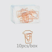 Load image into Gallery viewer, Rose Gold Paper Clips Bookmark