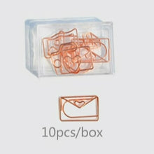 Load image into Gallery viewer, Rose Gold Paper Clips Bookmark