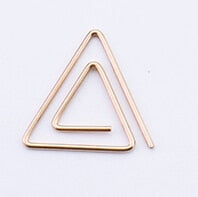 Load image into Gallery viewer, geometric Shaped Metal Paper Clip Bookmark