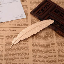 Load image into Gallery viewer, Creative metal silver plated Feather bookmark