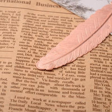 Load image into Gallery viewer, Creative metal silver plated Feather bookmark