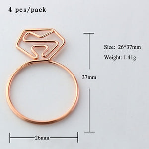 Rose Gold Paper Clips Bookmark