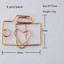 Load image into Gallery viewer, Rose Gold Paper Clips Bookmark