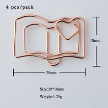 Load image into Gallery viewer, Rose Gold Paper Clips Bookmark