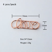 Load image into Gallery viewer, Rose Gold Paper Clips Bookmark