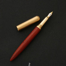 Load image into Gallery viewer, Brass&amp;Wood fountain pen 0.7 metal pen