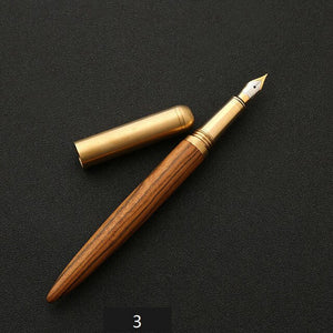 Brass&Wood fountain pen 0.7 metal pen